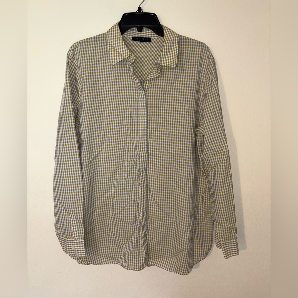 Lafayette 148 New York Button Down Cotton Shirt Size Women’s XL